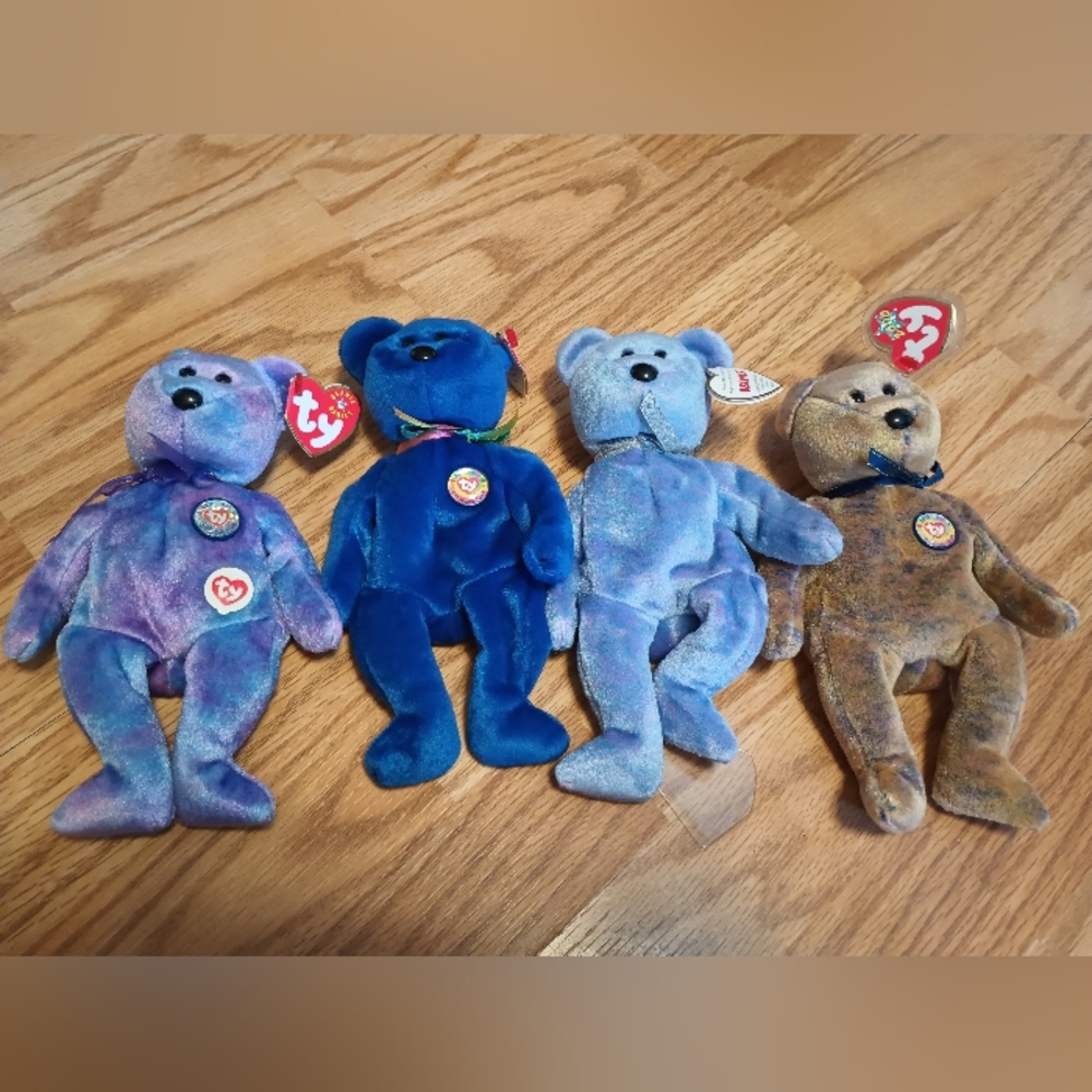 Ty Beanie Clubby Bears. 1,2,3 &4.
